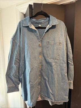 Old Navy Light Blue Denim Shirt